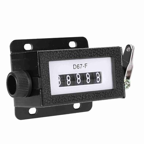 Contador de 5 Dígitos, Contador de Pacas para Empacadora, Contadores, Tapetes de Juego y Accesorios de Juego Perilla Giratoria Reiniciable Manual de Mano Contador de Conteo Negro