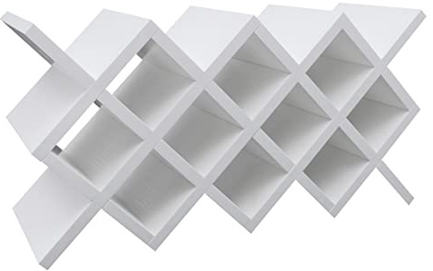 DEIGEHJRE Wine Bottles Rack, Wall-Mounted Wooden Wine Holder, Shelf Liner Wine Cabinet Shelf Insert Display Rack, Wine Rack Lattice Can Hold Multiple Bottle Storage Racks Kitchen,White