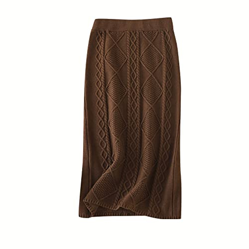 Skirt Women's Autumn Knee-Length Knitted Skirt Women's Long Winter Casual Skirt Elegant Winter Skirt Stretch Maxi Skirt Bodycon Pencil Skirt Sexy Hip Skirt Long Wrap Skirt / Knitted Dress Business