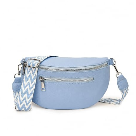 SoeUyd Sac a Main Femmes Bandoulieres, Sac Banane Femme, Noir Sac Bandoulière, Petit Sac a Main Femme Design Léger, Bretelles Réglables, Idéal pour Les Loisirs (Bleu Ciel)