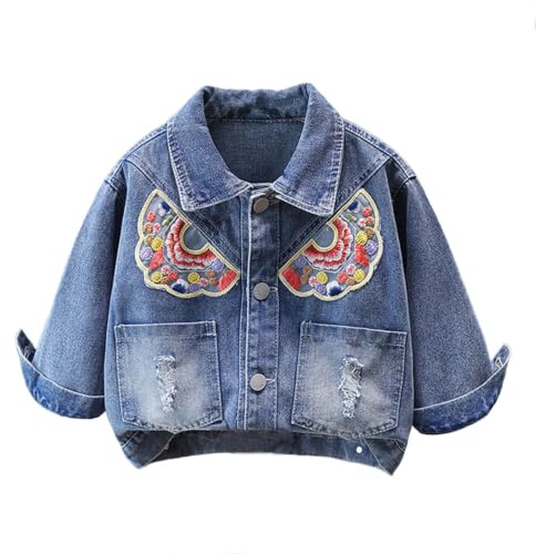 Chaquetas de mezclilla para niñas del Reino Unido, abrigos de mezclilla para niños, chaqueta de motociclista, bolsillos, tops de manga larga con botones, algodón, ropa casual para exteriores, ajuste