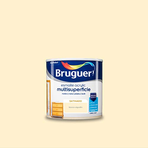 Bruguer Acrylic Multisuperficie Esmalte al agua Satinado Blanco Algodón 250 ml