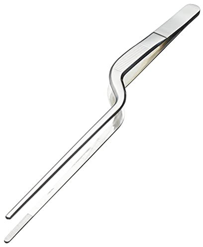 MasterClass Pinzette da cuoco angolate / Pinze per placcare, acciaio inox, 21 cm