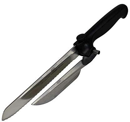NovaBest Linkshänder Messer mit Edelstahl Klinge und Abstandsschiene