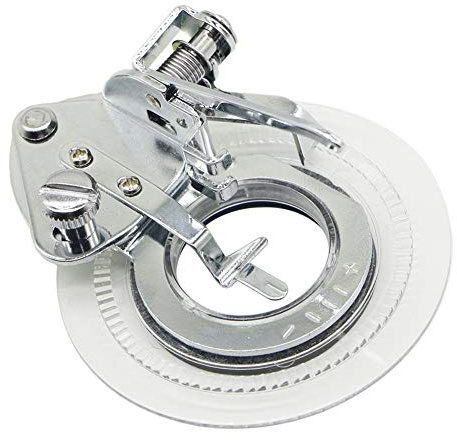 WeFoonLo Practical Circular Embroidery Daisy Flower Stitch Presser Foot Daisy Flower Disc Pattern Stitch Round Foot for Home Sewing Machine Singer Brother Janome Low Shank