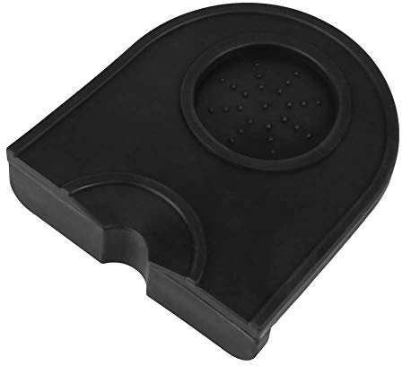 Silikon kaffe ångmatta, multifunktionell halkfri kaffebehållare silikondyna matta för halvautomatisk/drift kaffemaskin (svart)