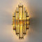 bamyum Champion Wandleuchte Gold Farbe 25 x 45 cm, Wandleuchte Innen Kristall, Wohnzimmer Wandlampe Glas, Wandleuchte Innen Vintage, Wandlampe Gold Farbe, Wandleuchte Glas Schlafzimmer, Wandlampe Groß