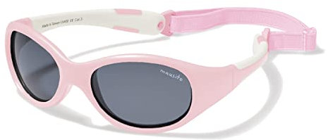 Mausito Sonnenbrille Kinder 2-4 Jahre Mädchen | VERGLEICHSSIEGER Kindersonnenbrille 100% UV-Schutz | BIEGSAM | Schadstofffreie Sonnenbrille mit Band | Europäisches Design für Kinder gemacht