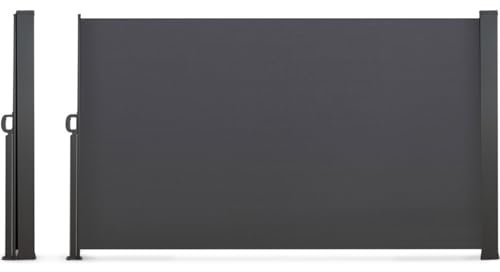 TERRE JARDIN Paravent rétractable 1,6 x 4 m - Store latéral 180g/m² - Brise Vent et Vue pour extérieur