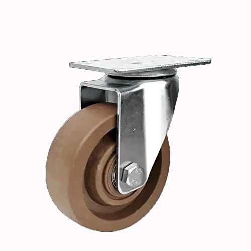 BIRLD 5 Zoll Apparaterolle Schwerlastrollen Mit Bremse, Nylon Transportrollen Tragfähigkeit 450kg Lenkrollen Für Möbeltransport 4er Set (Color : Swivel, Size : 5in)
