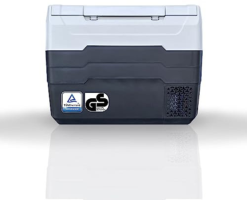 RGBer® TG-Serie| Auto Kühlbox, Kompressor Kühlbox 40 Liter, 2in1 Doppelzone Kühl- & Gefrierfach, 12/24 V 230V Kühlung bis -20 °C für Auto, LKW, Camping.