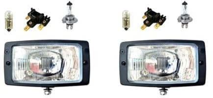MelTruck® 2x Hauptscheinwerfer H4 Fernlicht Abblendlicht Positionslicht Stecker Glühbirnen 12V