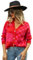 HEYPORK Damen Herbst Winter Warm Bequem Jacke Casual Mode übergangsjacke Mantel Frauen Strickwaren Karierten Patchwork-Pullover Strickjacke(Rot, XL)