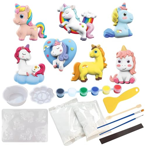 JurciCat Moulage Platre Enfant Platre Pour Moulage Enfant a Mouler Et à Peindre Kit De Bricolage Enfants à Partir De 6 Ans Cadeau à Bricoler Pour Garçons Et Filles