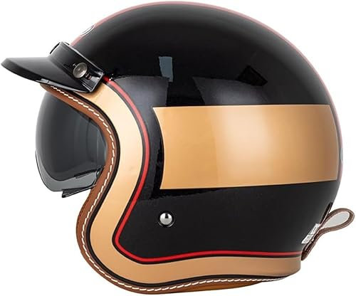Casques De Moto Roses for Femmes avec Visière, Casque Ouvert Cool for Filles, Cadeau D'été, Demi-Casque 3/4, Casque Demi-Coque De Mode Vintage avec for Cyclomoteur, Certification ECE(6,M:59-60cm)