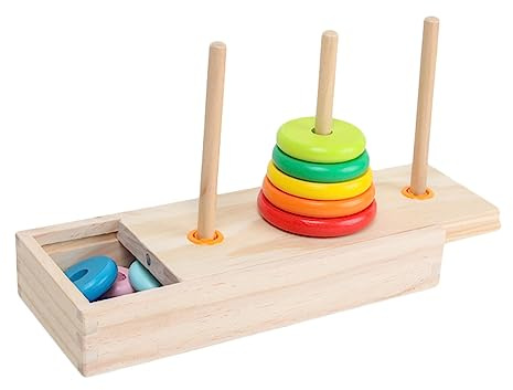 ERINGOGO Apilador Geométrico de Madera para Niños Pequeños, Juguete Educativo Temprano Que Estimula la Curiosidad y Mejora la Concentración