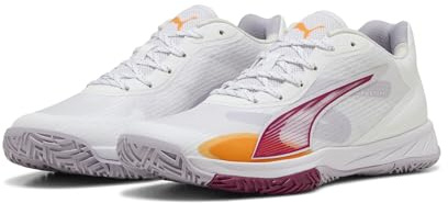 Puma Accelerate Turbo W+ 4 Hallenschuhe für Damen, Puma White Berry Lilac Crush Heat Fire, 40 EU