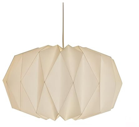Duronge Handgefertigter Papier-Lampenschirm, weißer Hängelampenschirm, Origami-Deckenlampenschirm für Wohn-, Küche-, Schlafzimmer- und Restaurant- und Hotelbereiche