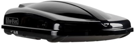 Rameder TopBox 420L Dachbox, Schwarz Glänzend, Rechtsseitige Öffnung, Schnellspannbefestigung, Dachkoffer
