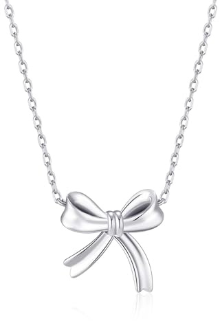 Philip Jones Sterling Silver Bow Necklace