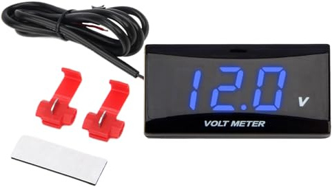 Misuratore di tensione, misuratore elettrico | veicolo digitale batteria voltmetro – per barca, auto, moto, ATV, camion, berlina, scooter, SUV, cruscotto, manubrio