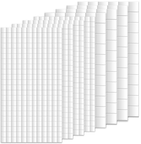 8 ark självhäftande kuddar dubbelsidiga självhäftande självhäftande prickar 3D foto självhäftande lera dubbelsidig för pyssel skum självhäftande kudde rutor extra stark 2 storlekar 12 mm och 6 mm för