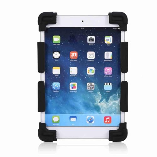 Xiuganpo Universal Tablettskydd med Tjocka Sidor, Flexibelt Silikonfodral för / /, FDA ROHS-certifierad, Justerbar Stativhållare Medföljer (7,9-9 tum)