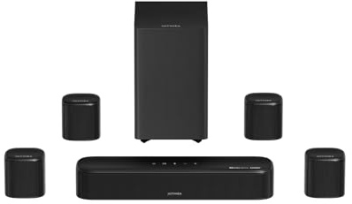 ULTIMEA 7.1ch Surround Sound System for TV, Dolby Atmos Sound Bar with 4 Surround Speakers, VoiceMX, BassMX, 420W Peak Power Sound Bar for Smart TV, HDMI eARC, App Control, Aura A60 Pro, 2026 Model