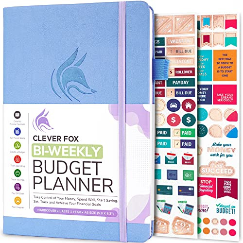 Clever Fox Bi-Weekly Budget Planner – Undated Financial Organizer with Expense & Bill Tracker – Finance Book for Household Money Budgeting – 5.8″ x 8.3″ Hardcover (Lavender)