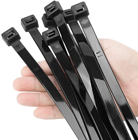 XINGO 26 inch Black Zip Ties Heavy Duty 40 PCS, 250 LBS Ultra Strong Plastic Wire Ties, Large Cable Ties Extra Long Tie Wraps, Indoor and Outdoor UV Resistant
