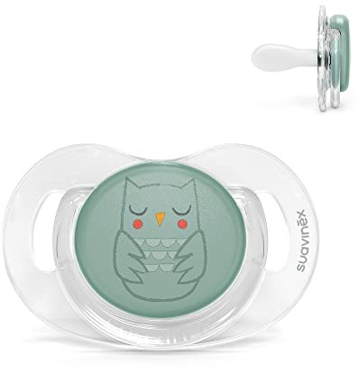 Suavinex, Chupete para Bebés de 0-6 Meses. Chupete con Tetina Fisiológica de Silicona SX Pro. Tetina más Plana y Flexible. Bonhomia, Verde
