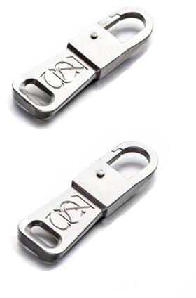 Zpsolution Stainless Steel Zipper Pulls - More Sturdy Zipper Pull Replacement for Luggage Suitcase Backpacks - Easy Use for Broken And Missing Zipper Pulls (Stainless Steel 2Silver)