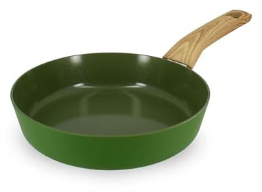 MENASTYL - Poêle 20cm Colorama olive - En Aluminium - Revêtement antiadhésif en céramique - Tous feux dont induction