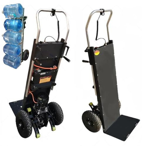 Carretilla Eléctrica Para Subir Escaleras, Carretillas Manuales Eléctricas Para Subir Escaleras De 1200 W, Carrito Para Mover, Capacidad De Carga Máxima De 661 Libras, Con 2 Ruedas Y Batería Extraíble