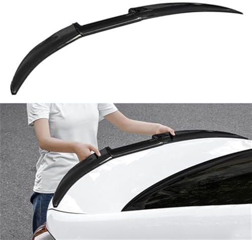 Car Rear Trunk Spoiler for Audi A4 B8 2008-2013, Universal Rear Lip Wing Tailfin Diffuser Boot Lip Spoiler Wing Modification Accessories,A/Glossy-black