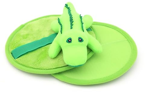 Best Sporting Klettballspiel mit Plüschtier | Wurfspiel für Kinder ab 3 Jahren zum Werfen und Fangen Lernen | Klettball Set, Kinder Fangballspiel mit Wurftier (Krokodil Kurt (Crocodile) - Grün)