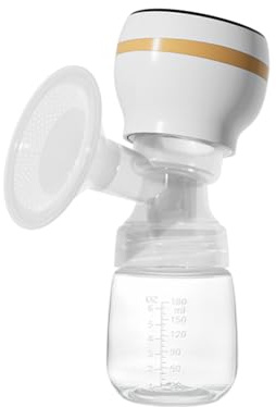 Buachois Mjölkpump, elektrisk mjölkuppsamlare, 4 lägen och 9 nivåer justerbar lågbrusregistrerad amningspump med 180 ml mjölkflaskor för L-skärm