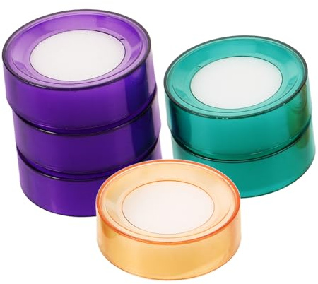 Hemobllo Éponges Humides Doigts en Ébonite Lot de 6 Humidificateur Rapide Améliore L'efficacité Travail pour Compter L'argenté Lors Tri et Classement de Papiers Couleur Aléatoire