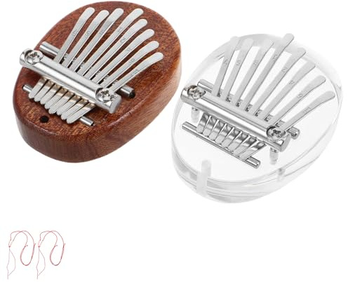 Mikinona 2piezas Pianos de Pulgar Mini Kalimba de Tones de Arpa de Pulgar para Principiantes Adultos Instrumento Musical Pequeño Hogar