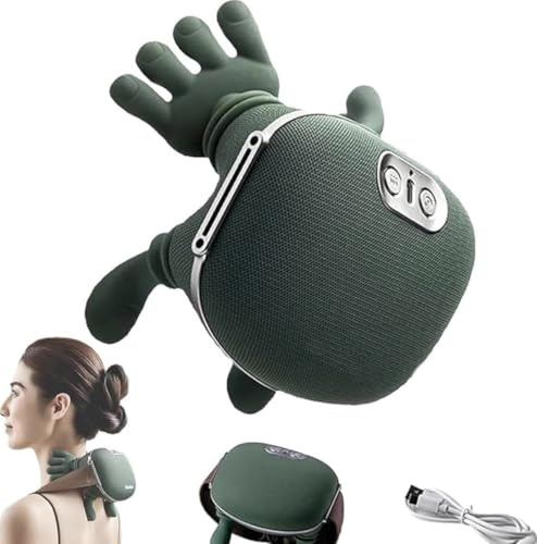 Massaggiatore riscaldante bionico, collo riscaldante, massaggio Shiatsu 4D a 3 velocità, 2 livelli di calore (40°C/45°C), portatile e ricaricabile USB, per casa, ufficio, viaggi, rilassa i muscoli