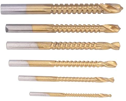 Cocoarm Jeu Forets HSS 6 Pièces 3-8mm Bois | Pointe affilée,tige ronde,pour perceuse électrique,perçage matériaux souples