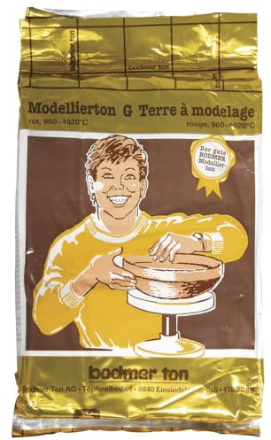 Rayher Original Bodmer Töpferton G, fein, terrakotta, hochwertiger Ton, verwendbar für alle Techniken, 36003220