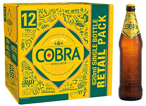 Cobra Premium Indian Lager Beer, 12x620ml