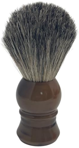 G.B.S Pure Badger Bristle Horn Shaving Brush, use with any Soap Cream All Razors, Effortless Glide Resin
