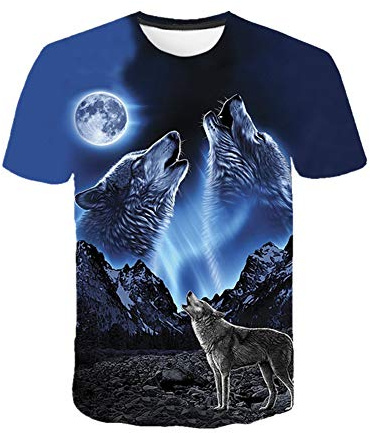 Treer 3D Manica Corta T-Shirt Uomo, Animale Stampa Pattern Unisex/Ragazzi Tees Shirt Estate Casuale Manica Corta Divertenti Magliette Manica Corta Tops S-5XL