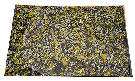 Alnicov 30 x 45 cm blank gitarr pickguard material repor platta bakplatta ark för elgitarr bas pickguard Custom, 3-lagers svart gult pärlskal