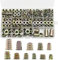 230 Pcs Zinc Alloy Furniture Hex Socket Screw, Zinc Alloy Hex Socket Screw Nut Sets, Furniture Nut Sets Threaded Insert Wood Screws Assortment Kit with 1 Storage Box (M4 M5 M6 M8 M10)
