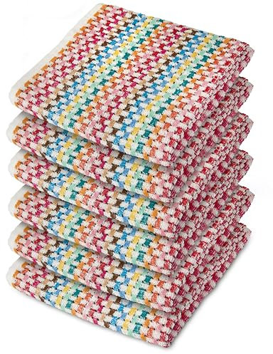 Emma Barclay Tea Towels for Kitchen Packs of 6 100% Cotton Terry Tea Towels Multicoloured Kitchen Home Household Essentials Dish Towels Kitchen Cloths Jazz Design 6 Pack
