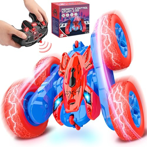 Dreamlandia Macchina Telecomandata per Bambini, Giochi Regalo Bambino 4 5 6 7 8 9 10 11 12 Anni Maschio, Giocattoli Bambino 3-10 Anni Monster Truck con Luce 2.4GHz Radiocomandata, Regali Natale