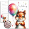 10x Eichhörnchen Glitzer Einladungskarten Einladung Kinder Kindergeburtstag Mädchen Jungen Geburtstag Taufe Einschulung Glitzer Geschenk 10x15 cm Party Süßes Eichhörnchen 1 2 3 4 5 6 7 8 9 10 11 12 13